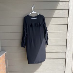 Black Ruffled Banana Republic Dress